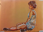 Pastel figure life drawing, adult